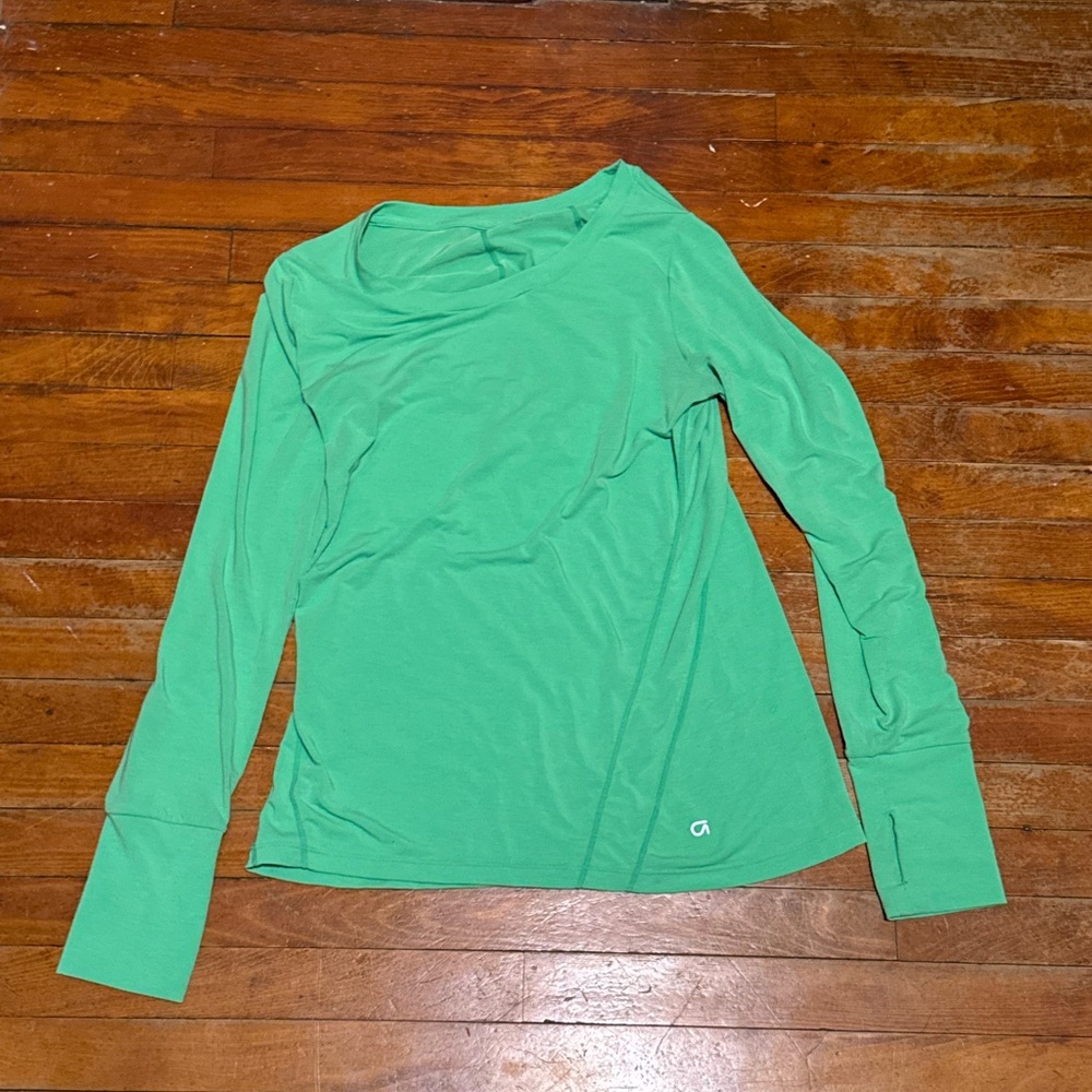Vibrant Green Long Sleeve Women's Top